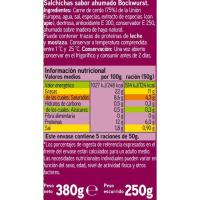 Salchichas Bockwurst EROSKI, 5 uds, frasco 250 g