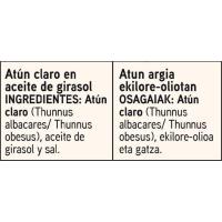 Atún claro en aceite girasol EROSKI BASIC, pack 3x80 g