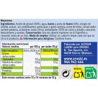 Mayonesa EROSKI, frasco 225 ml