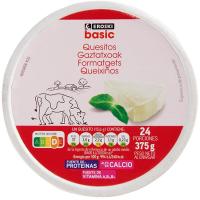 Queso fundido EROSKI basic, 24 porciones, caja 375 g