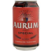 Cerveza especial AURUM, lata 33 cl