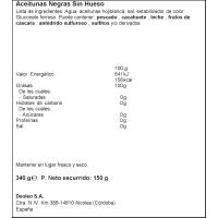 Aceitunas negras sin hueso CARBONELL, lata 150 g