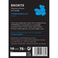 Vino Tinto Tempranillo De La Tierra BRONTE, botella 75 cl