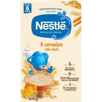 Papilla de 8 cereales con miel NESTLÉ, caja 600 g + 20%