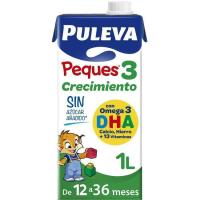 Leche de crecimiento PULEVA Peques 3, brik 1 litro