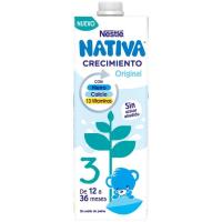 Leche creci.sin azucar original junior 1+ NESTLÉ, brik 1 litro